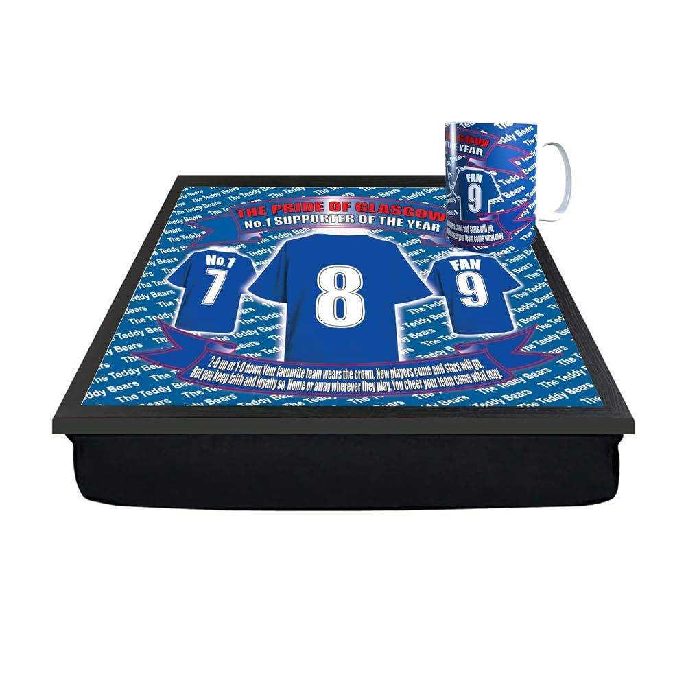 Glasgow The Teddy Bears Football Club Shirt Lap Tray And Mug Gift Set