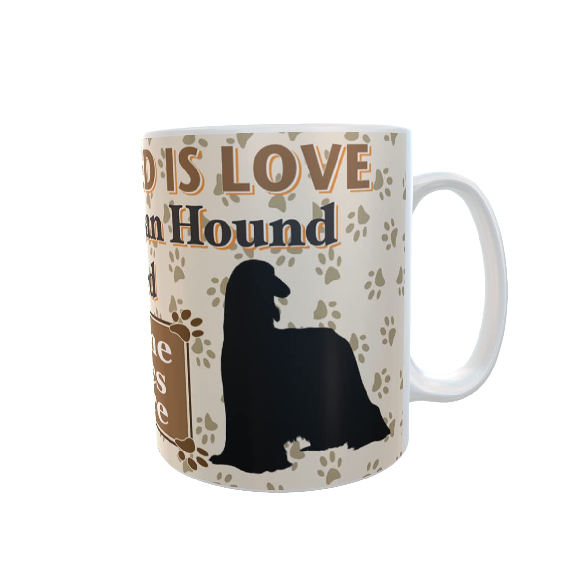 All You Need is Love and an Afghan Hound Dog Personalised Mug Gift