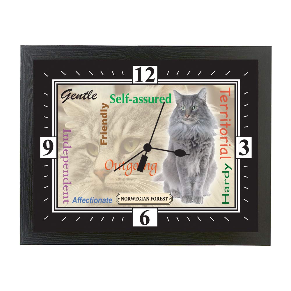 Norwegian Forest Cat Breed Gift Clock