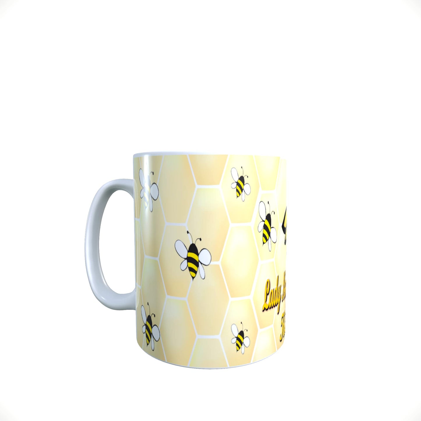 Lady Bee Personalised Honeycomb Mug Gift