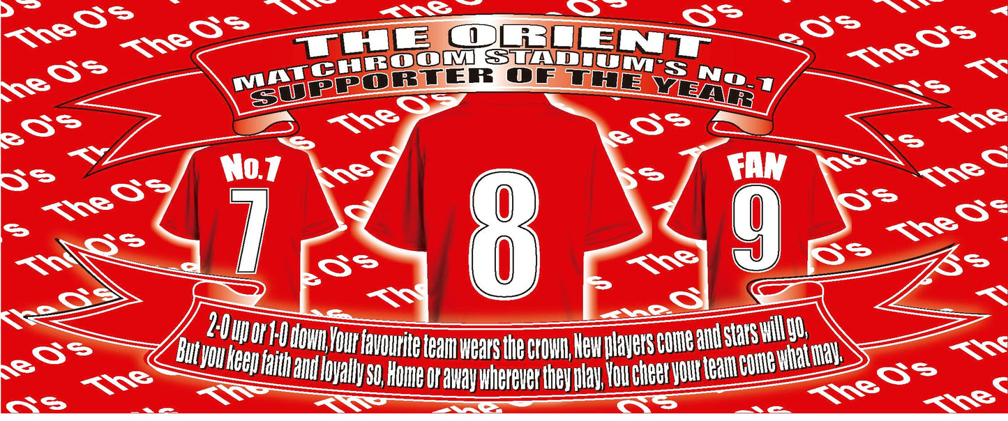 Orient Football Shirt Silver Aluminium Two Lid Unisex Water Bottle Gift