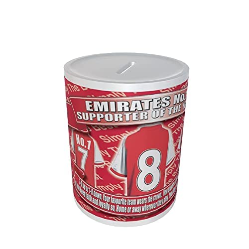 Gooners Football Shirt Ceramic Money Box Gift