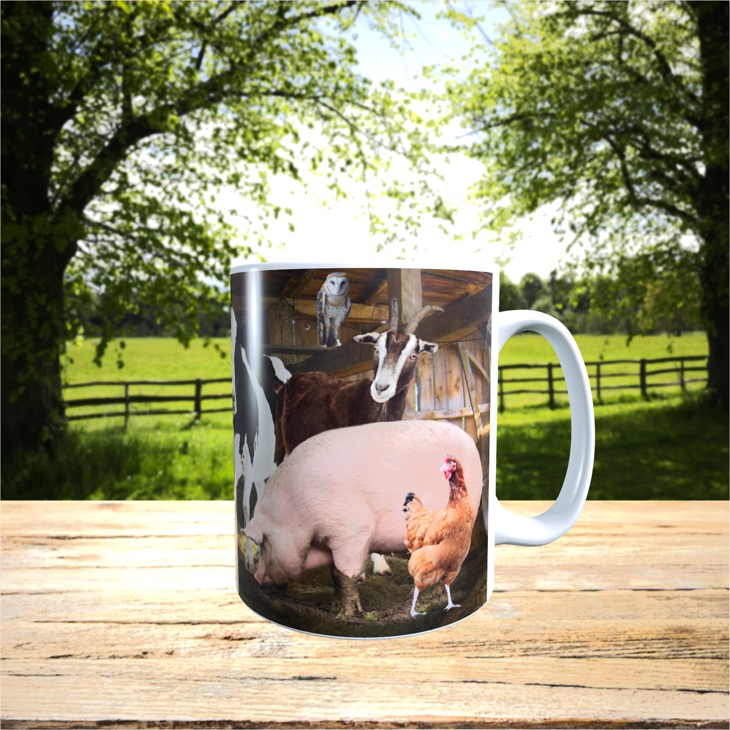 Farm Animals Barn Gathering Mug Gift