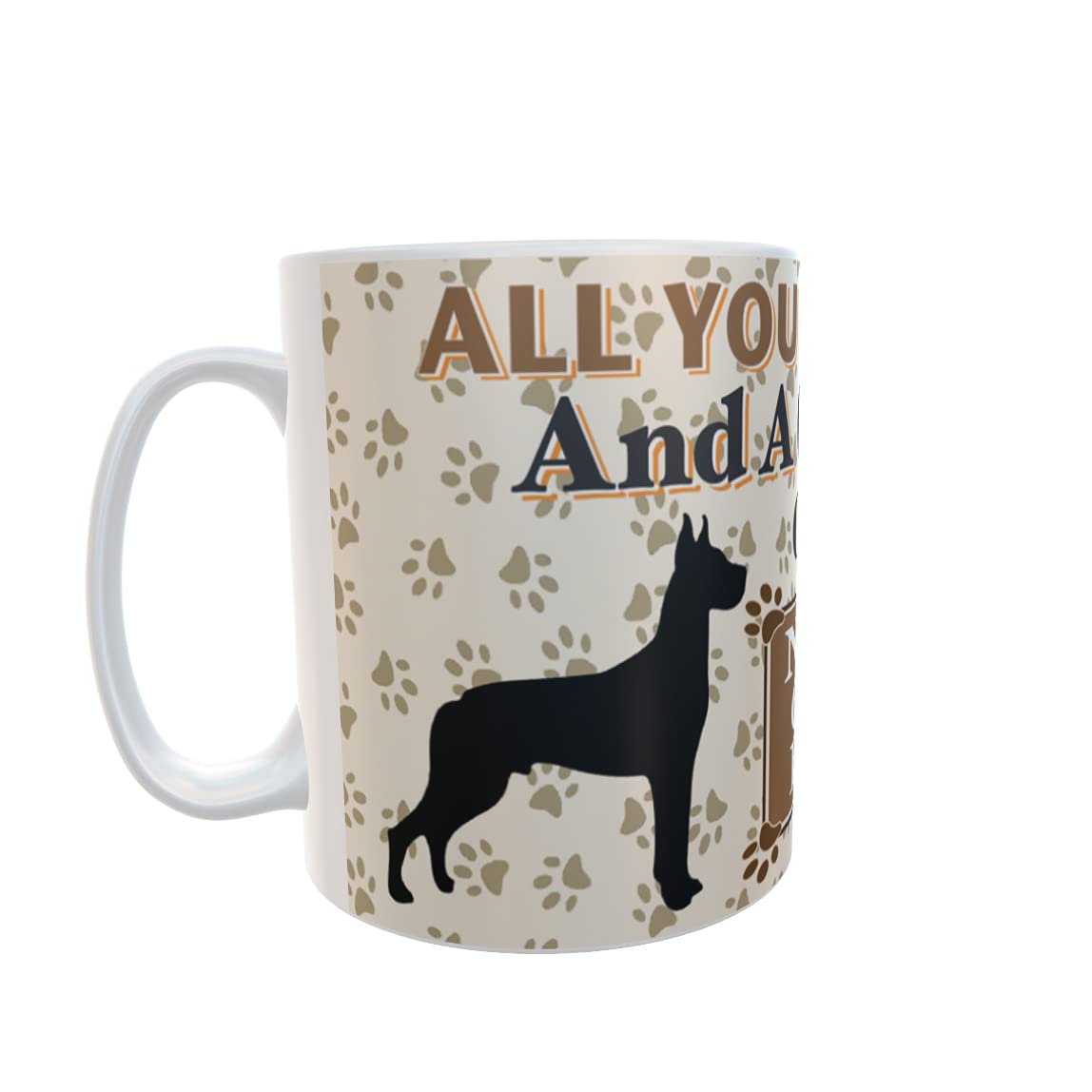 All You Need is Love and a Great Dane Dog Personalised Mug Gift