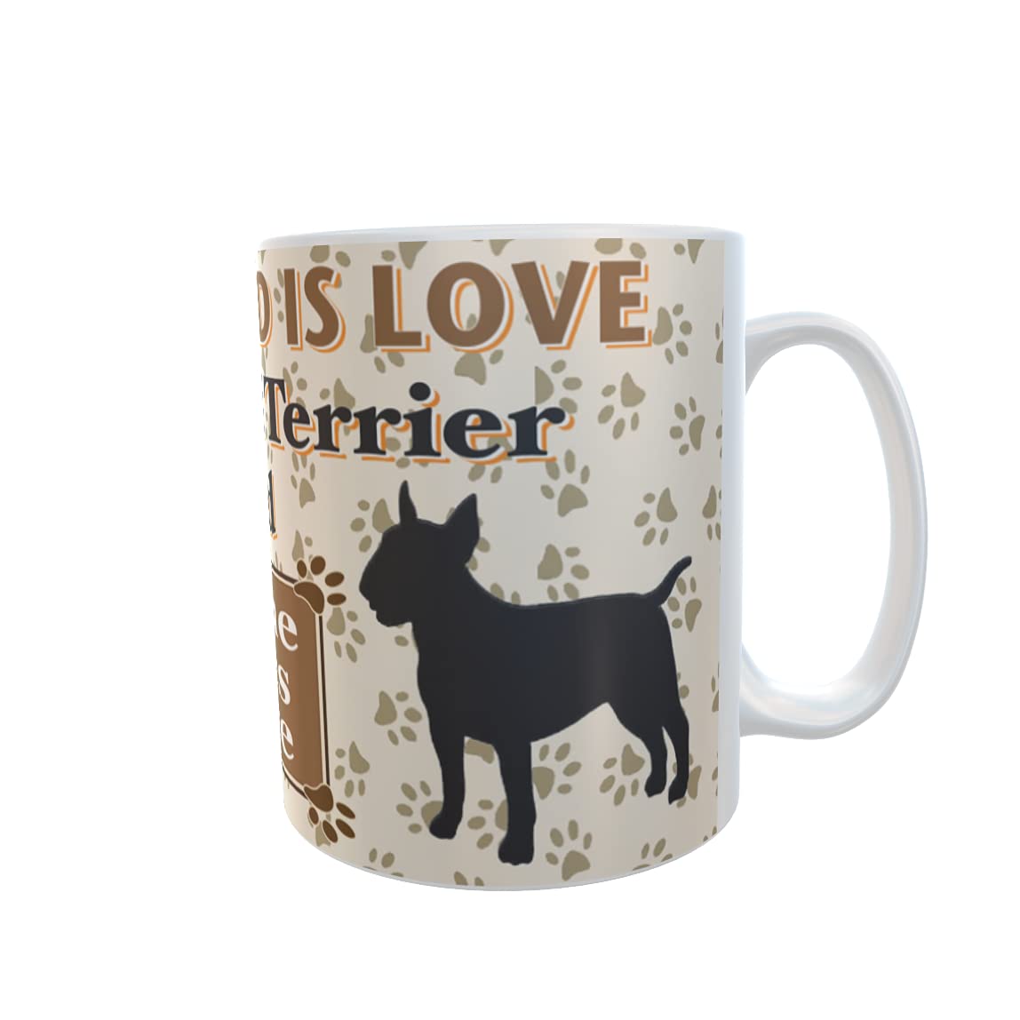 All You Need is Love and a Bull Terrier Dog Personalised Mug Gift