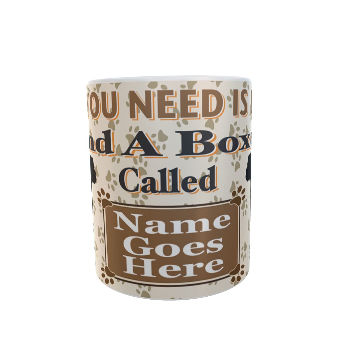 All You Need is Love and a Boxer Dog Personalised Mug Gift