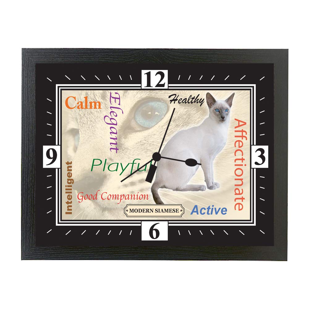 Modern Siamese Cat Breed Gift Clock