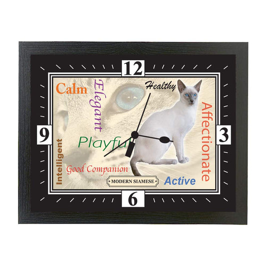 Modern Siamese Cat Breed Gift Clock