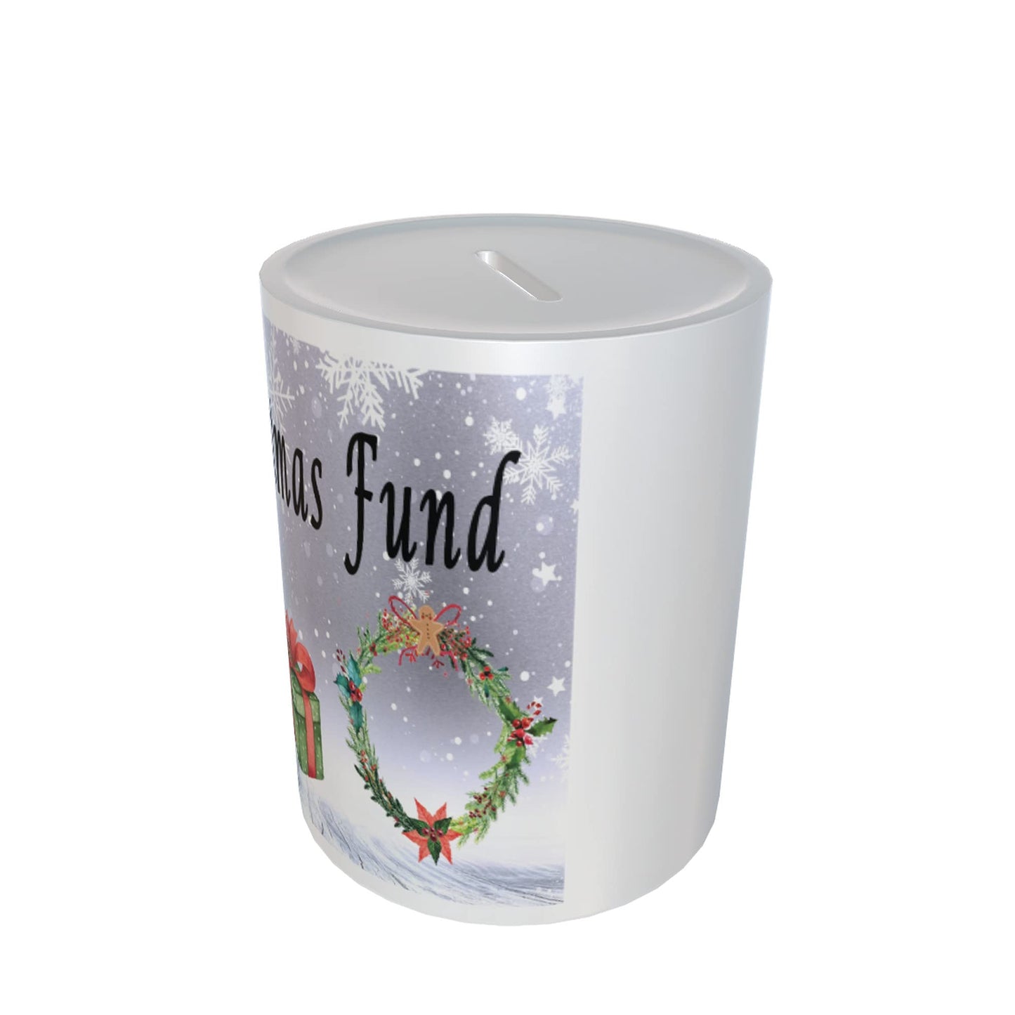 Christmas Fund Piggy Bank Ceramic Money Box Gift - White