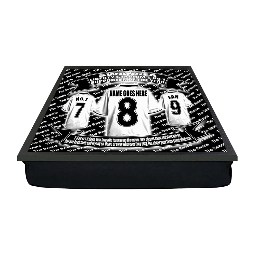 Swansea Personalised Football Shirt Lap Tray And Mug Gift Set