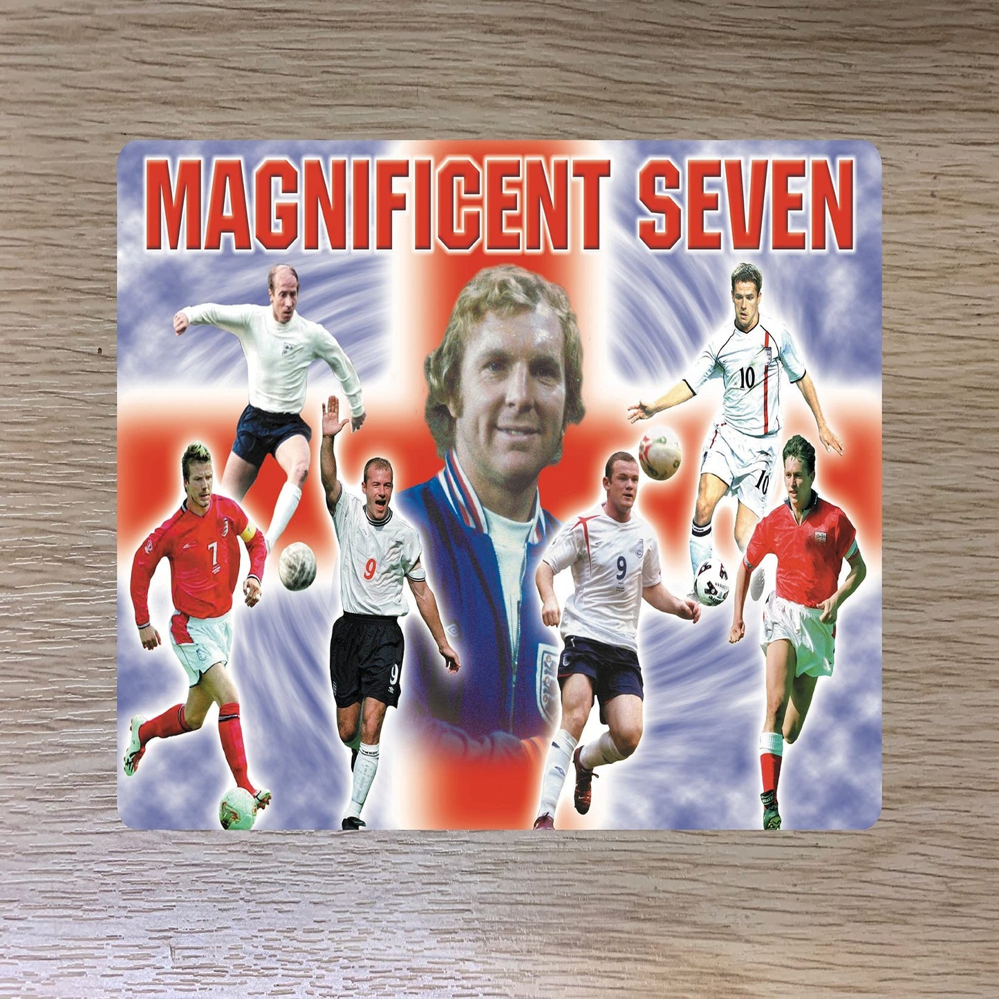 England Magnificent 7 Icons Football Players Travel Passport Case Holder Gift