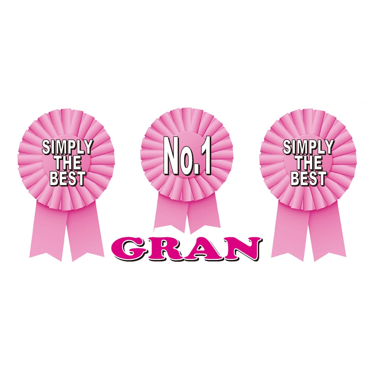 Simply The Best Gran Ceramic Rosette Gift Mug