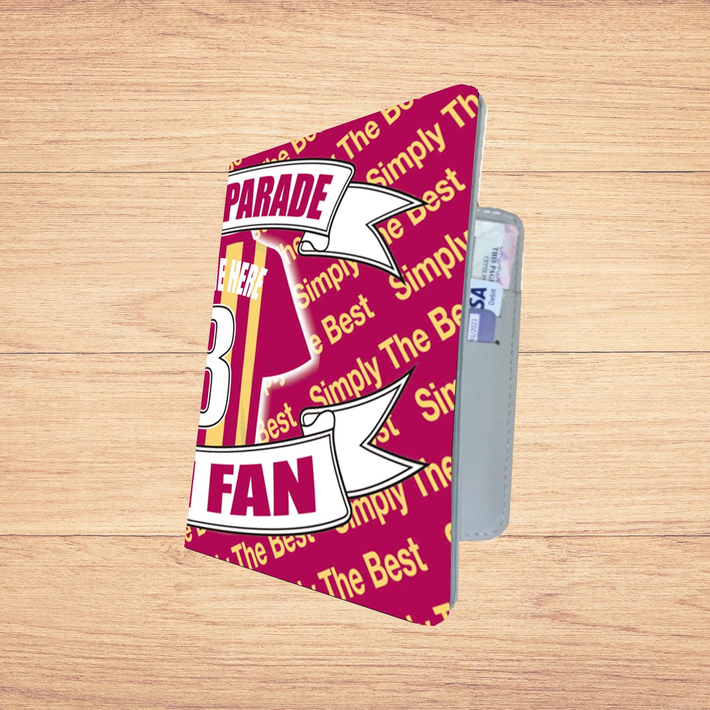 Bradford City Football Shirt Travel Personalised Passport Holder Case Gift Present