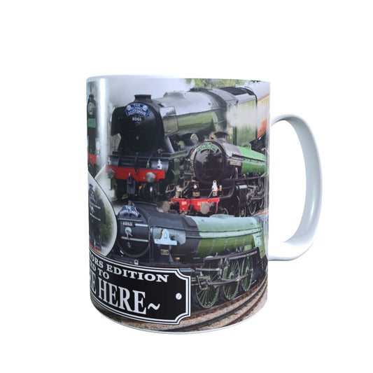 Classic Steam Locomotive Train Personalised Mug Gift, Multicolour