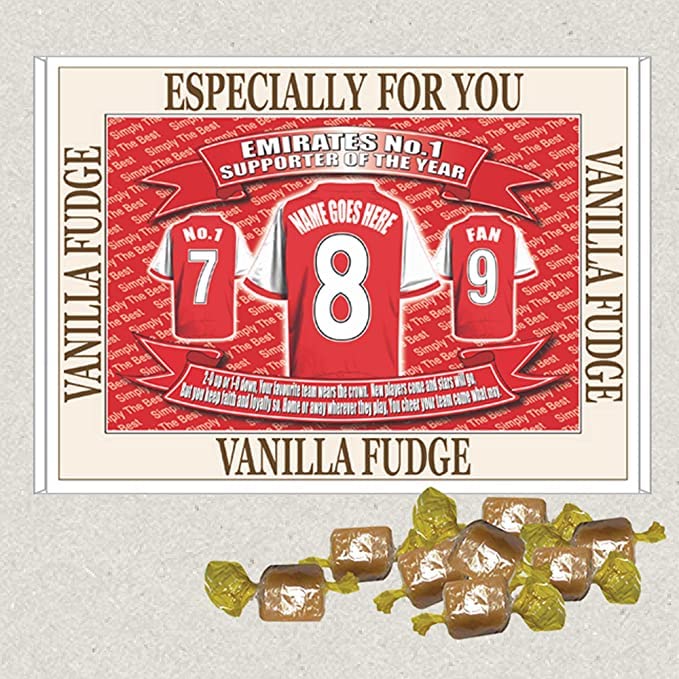 Gooners Football Shirt Personalised Gift Boxed Sweets