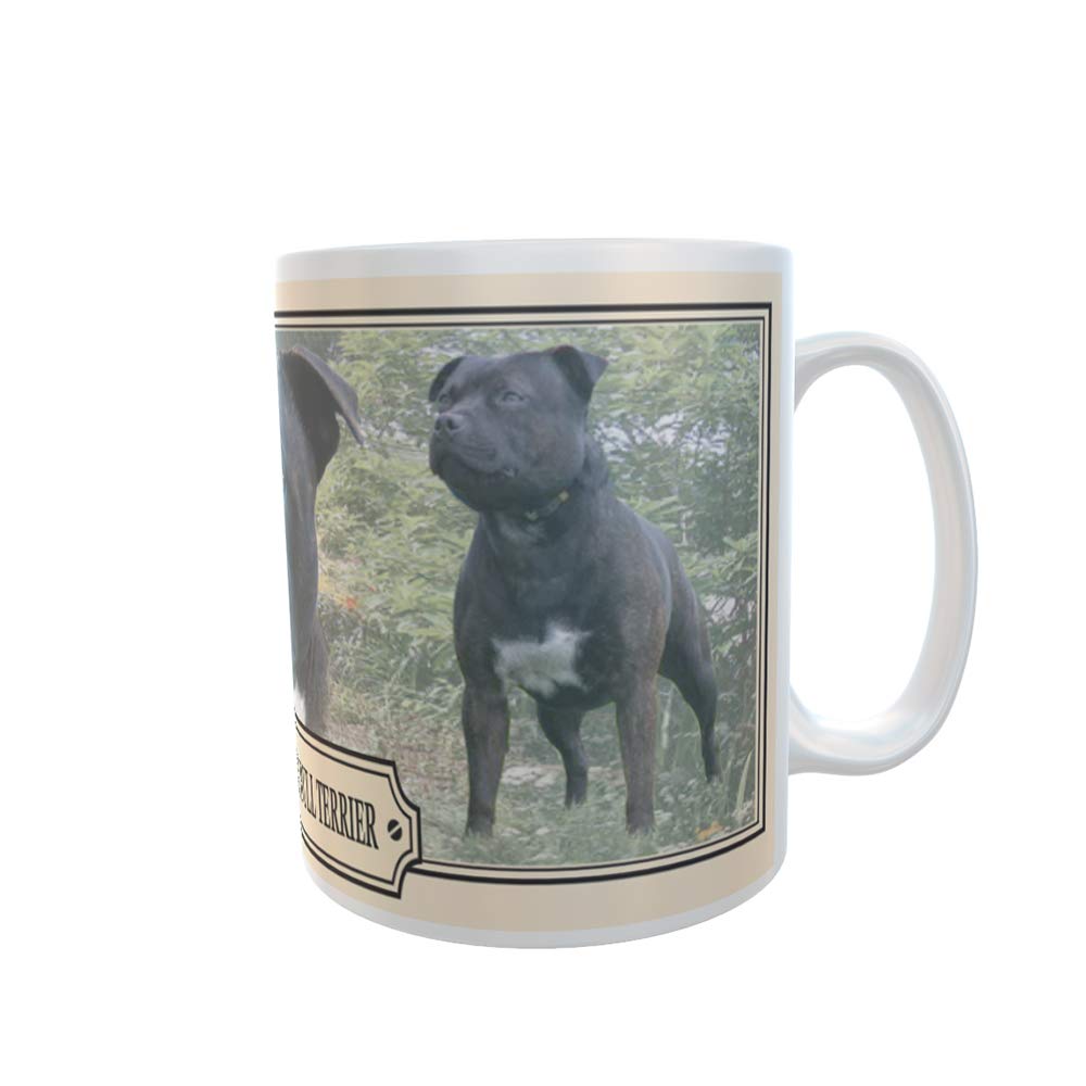Brindle Staffordshire Bull Terrier Dog Breed Gift Mug with Treats