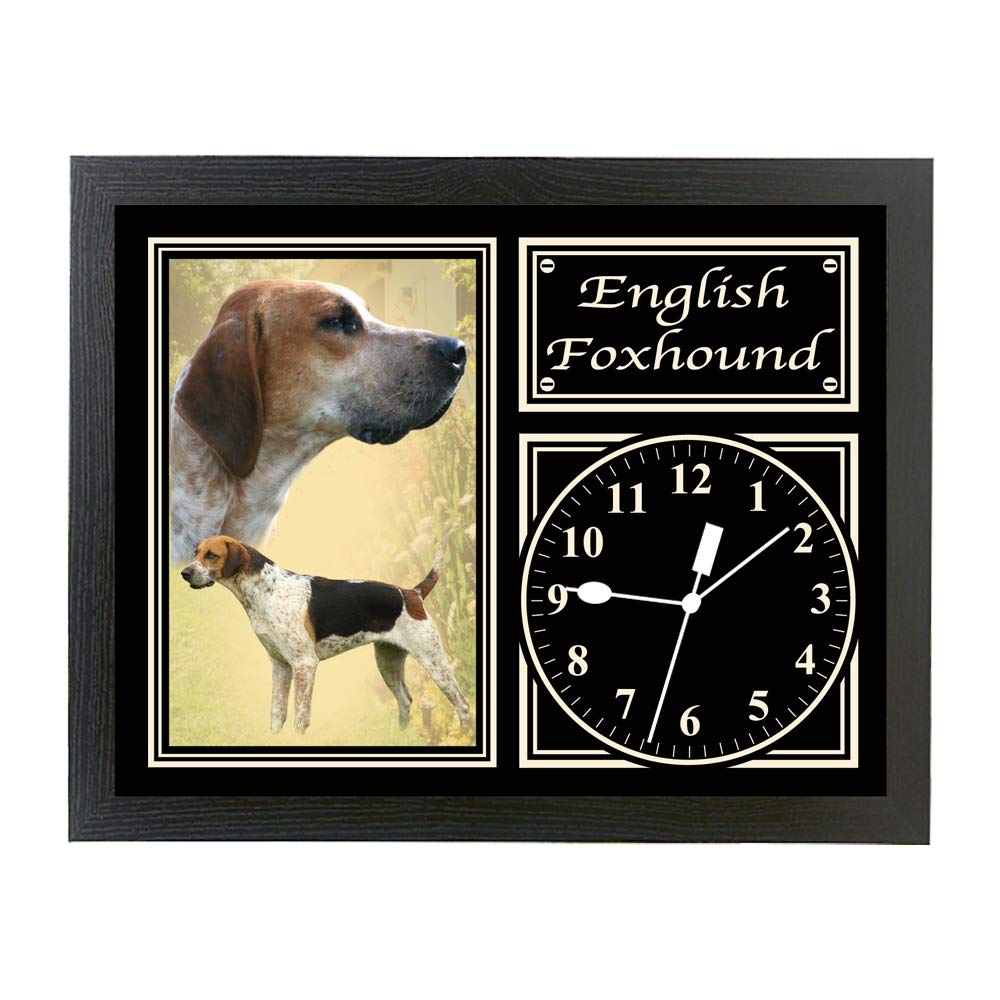 English Foxhound Dog Breed Gift Clock