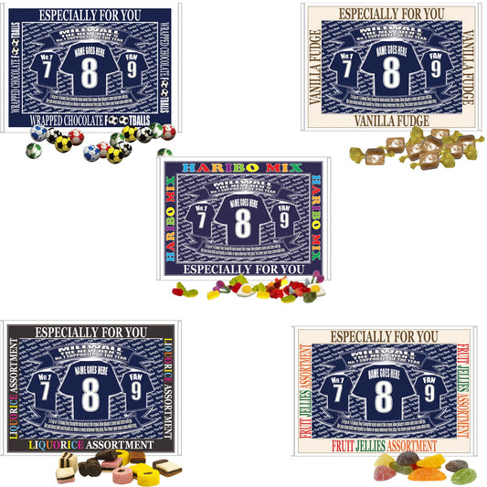 Millwall Football Shirt Personalised Gift Boxed Sweets Variety