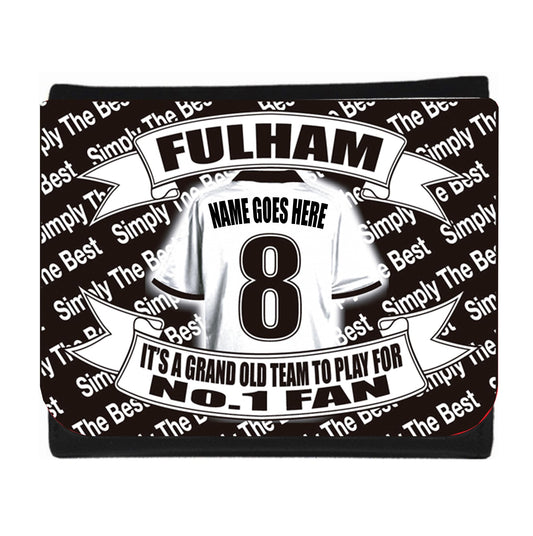 Fulham Football Shirt Personalised Money Gift Wallet
