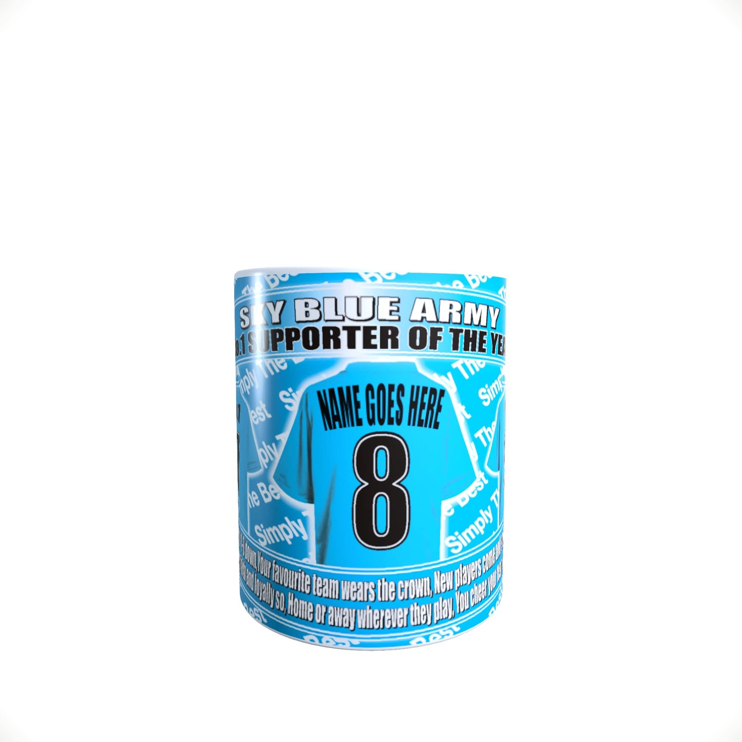 Coventry Football Team Shirt Personalised Mug Gift with Chocolate Footballs
