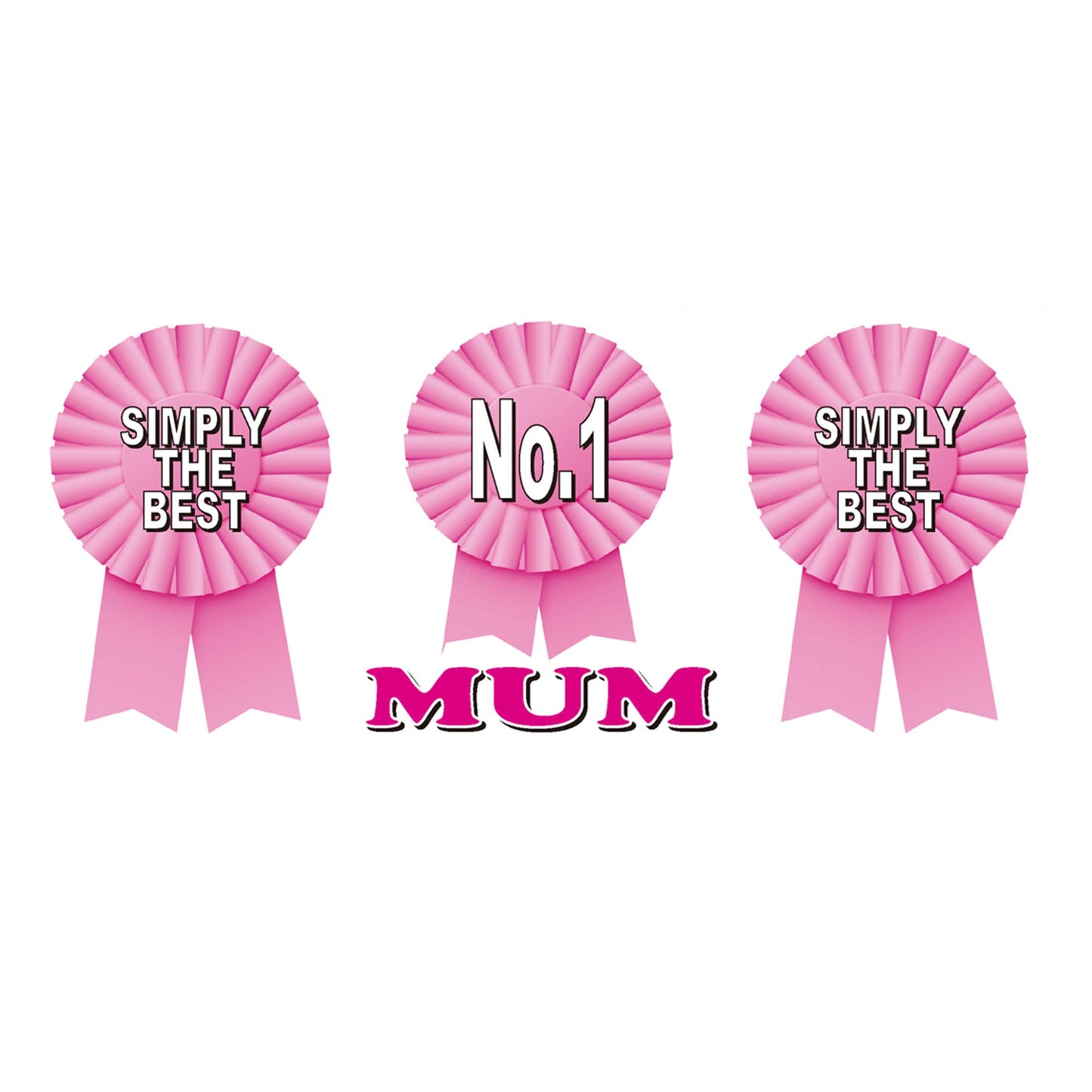 Simply The Best Mum Ceramic Rosette Gift Mug