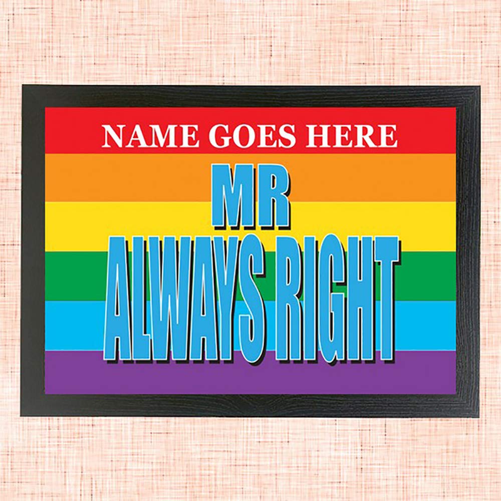 Mr Always Right Personalised Gay Pride Lap Tray