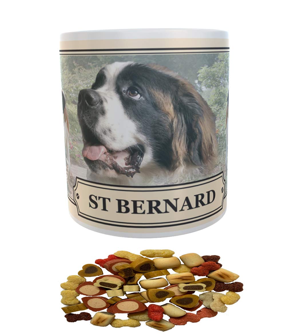 St Bernard Dog Breed Gift Mug with Treats