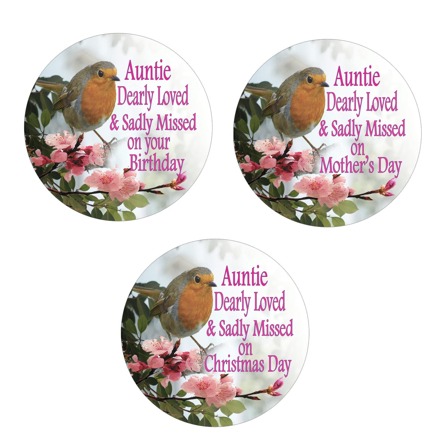 Robin Remembrance Mum- Mom - Mummy - Daughter - Grandma - Nanny - Nanna - Sister - Auntie Memorial Ceramic Hanging Decoration For Any Occasion - Mother’s Day - Birthday - Christmas