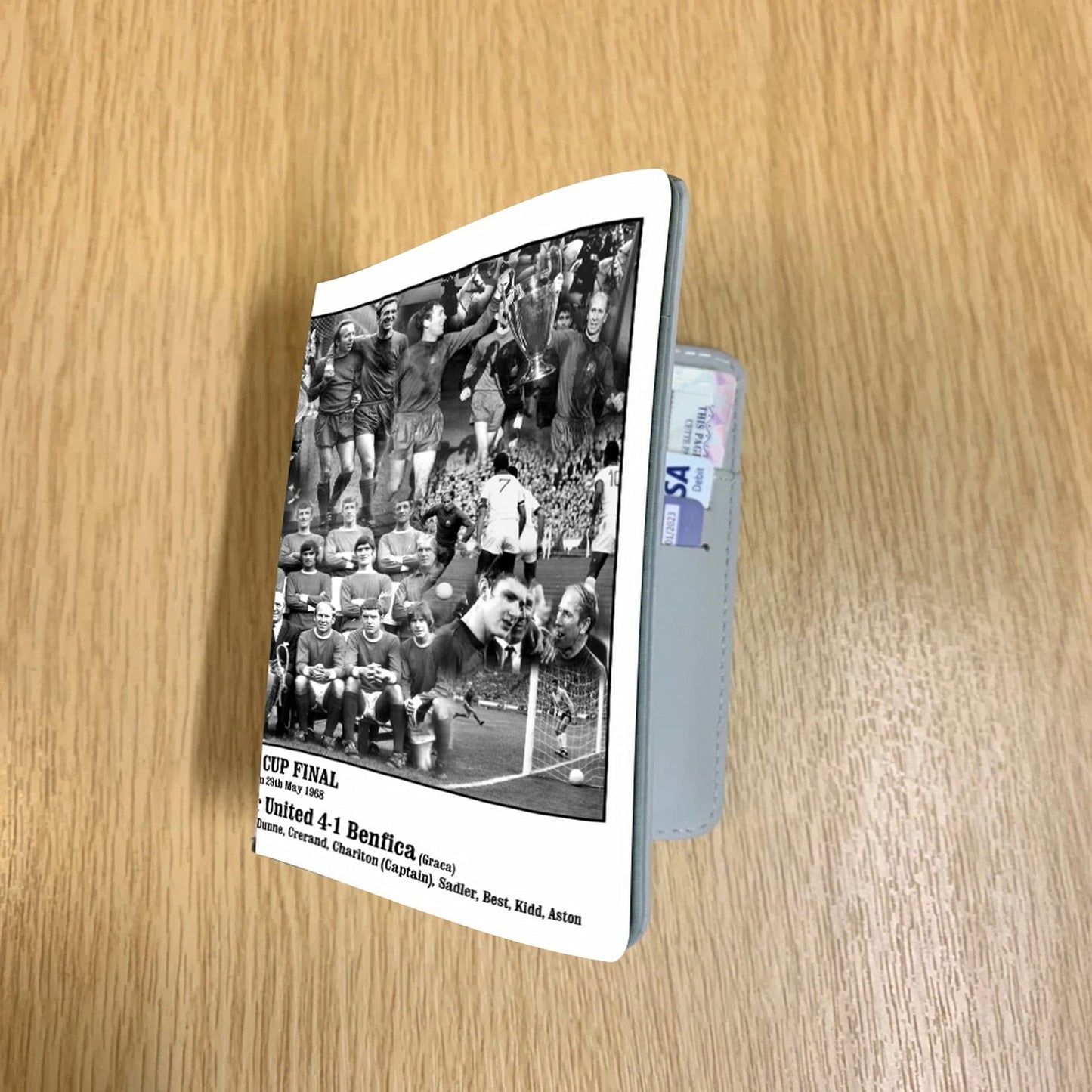 European Cup Final 1968 Man Utd Football Travel Passport Case Holder Gift