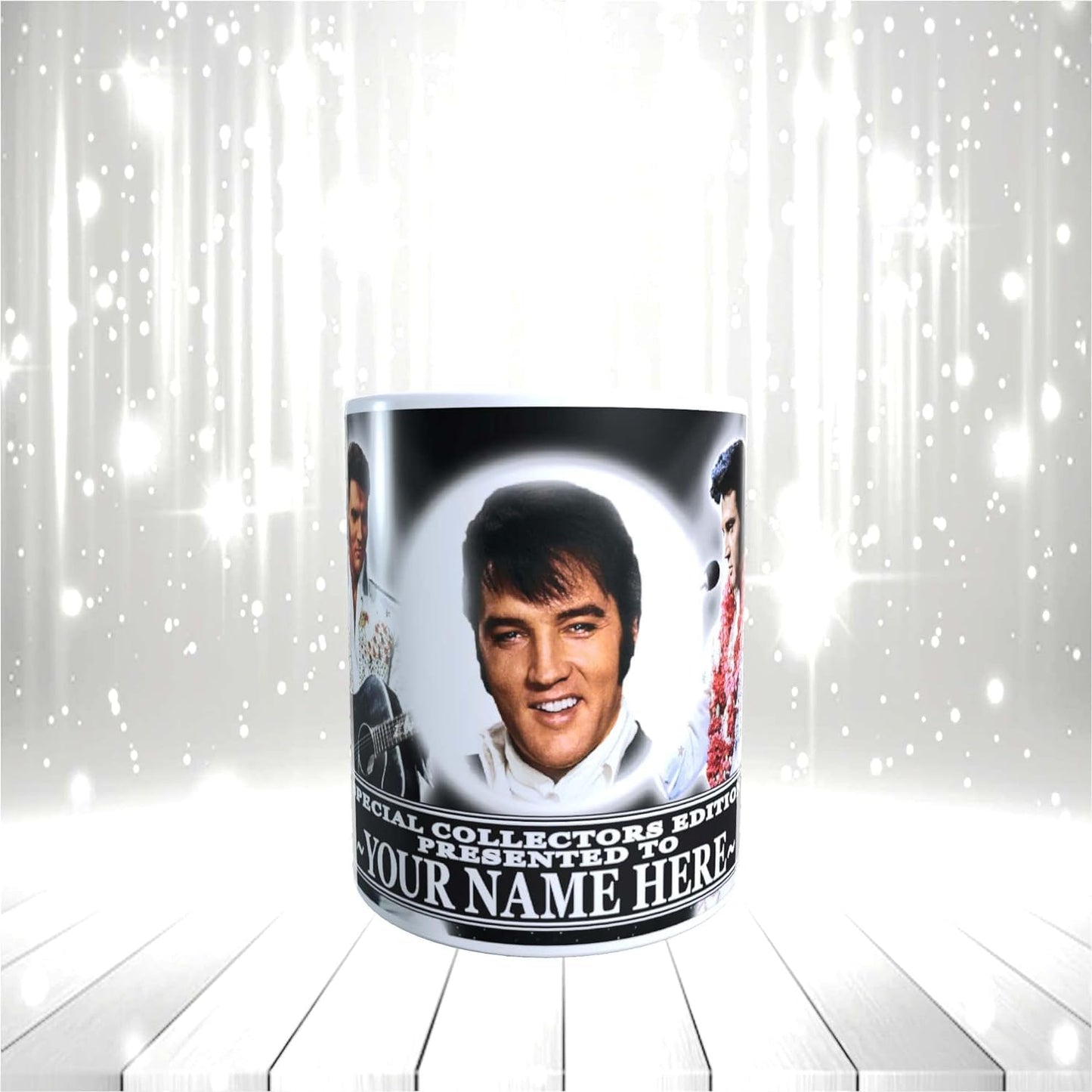 Elvis Presley King of Rock n Roll Personalised Icon Lap Tray and Mug Gift Set