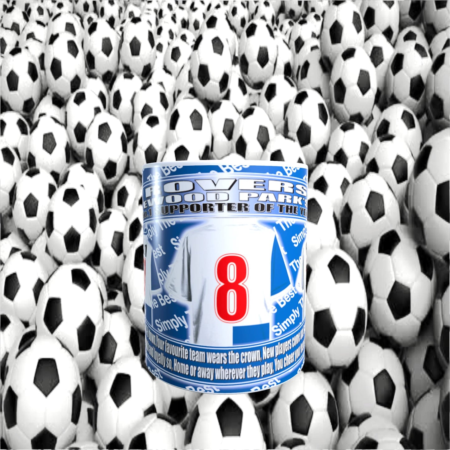 Blackburn Football Team Shirt Mug Gift with Chocolate Footballs