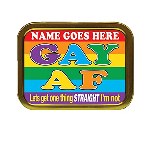 Gay AF (as Fuck) Personalised Tobacco Tin & Products Gift
