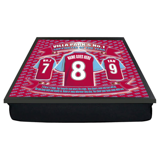 The Villa Personalised Football Shirt Lap Tray Team-Aston Gift, Multicolor, M (VILLA_PERS- Lap Tray_000)