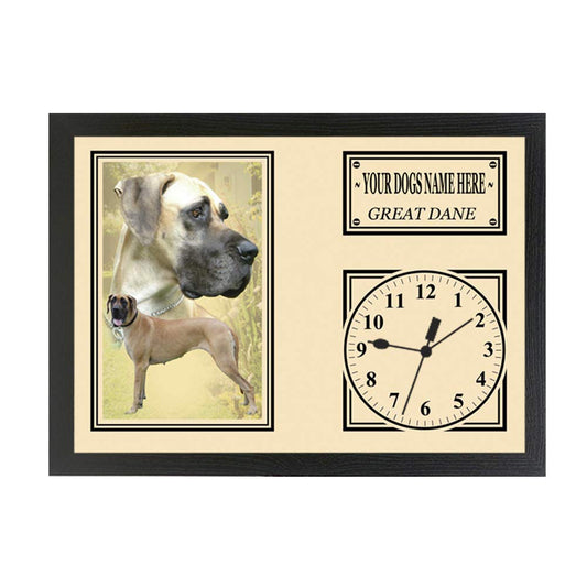 Great Dane Personalised Dog Breed Gift Clock