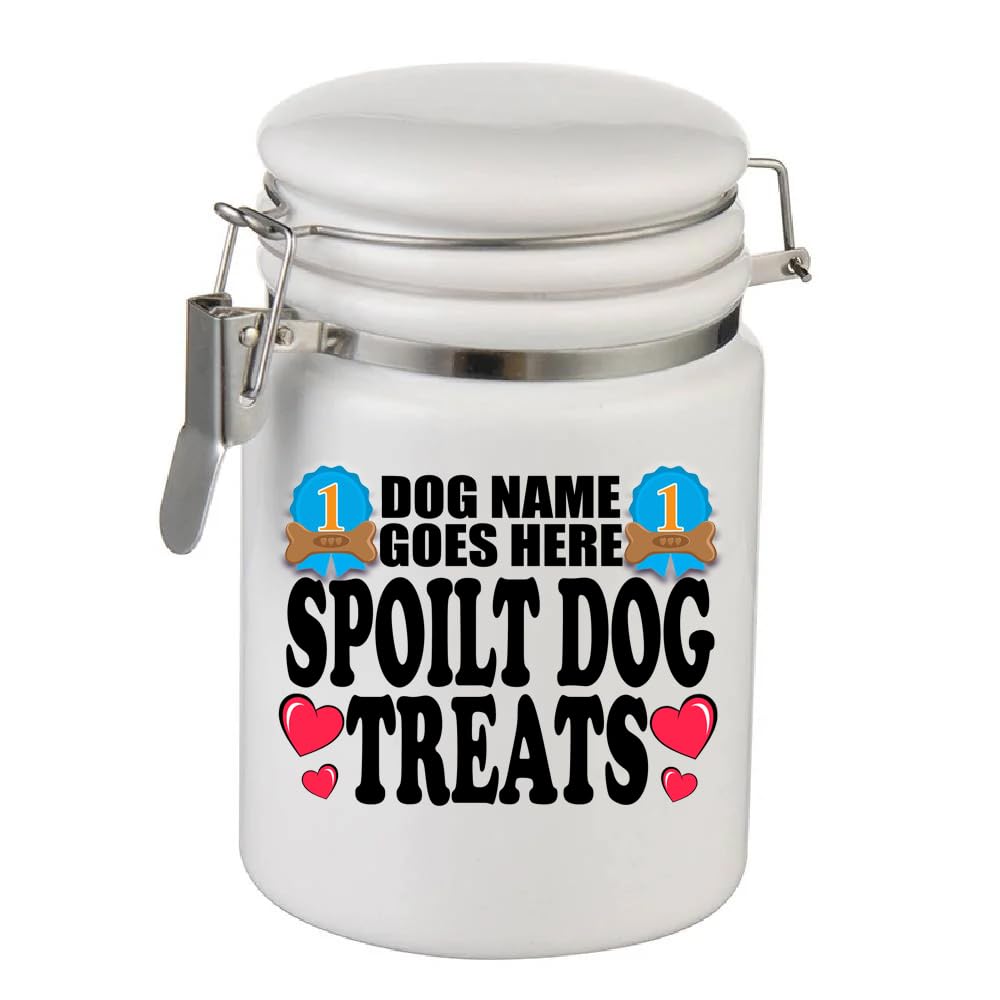 Spoilt Dog Treats Personalised Dog Storage Jar Gift