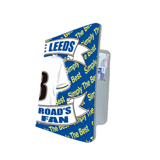 Leeds Football Shirt Travel Passport Holder Case Gift Present, Multicoloured, M