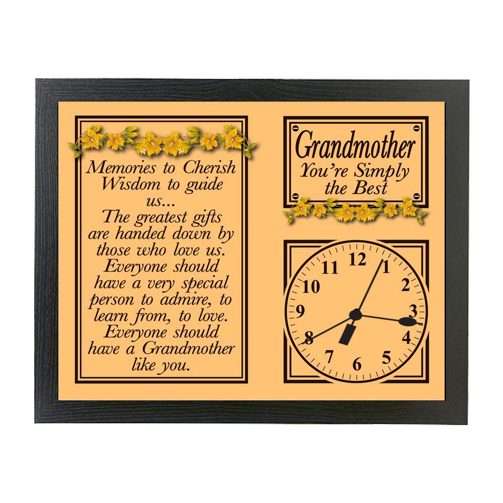 My Special Grandmother Poem Gift Clock