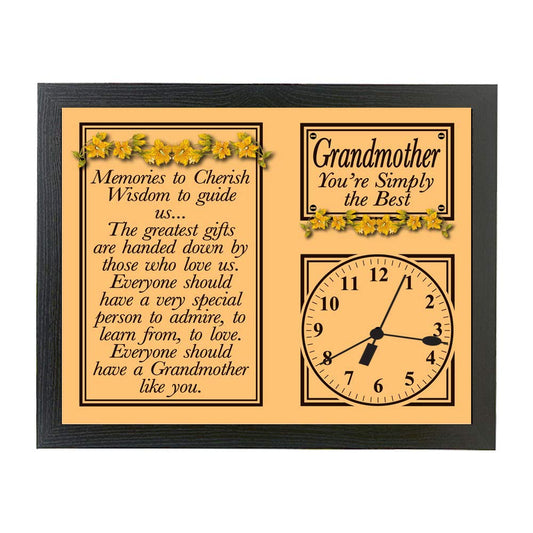 My Special Grandmother Poem Gift Clock