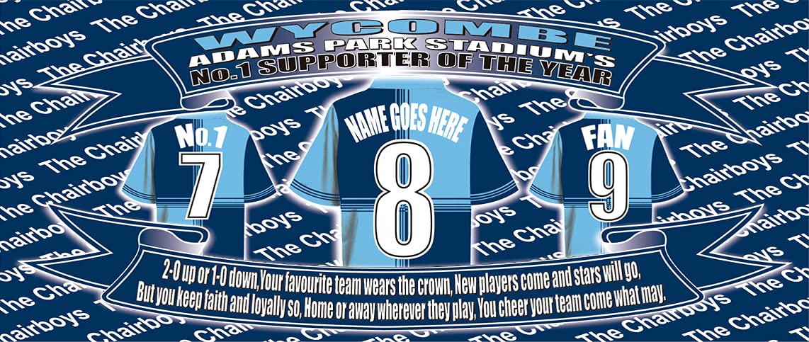 Wycombe Personalised Football Shirt Mug Gift with Chocolate Footballs