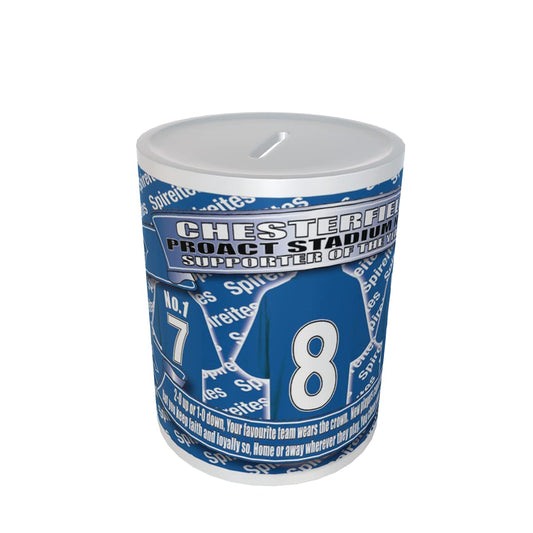 Chesterfield Football Shirt Ceramic Money Box Gift