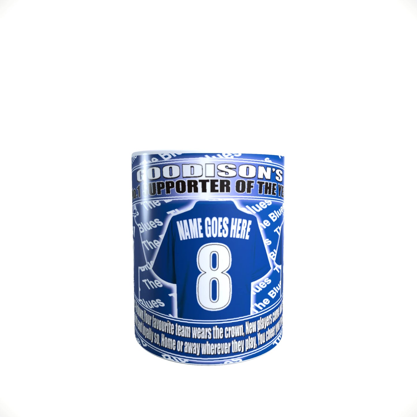 The People's Club Football Team Shirt Personalised Mug Gift with Chocolate Footballs