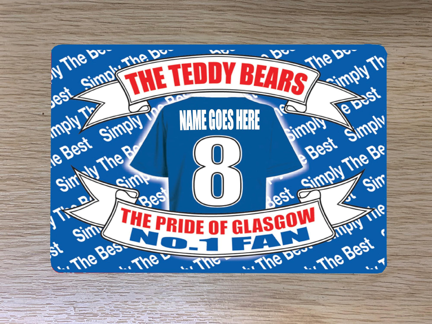Glasgow The Teddy Bears Football Shirt Personalised Travel Passport Holder Case Gift Present
