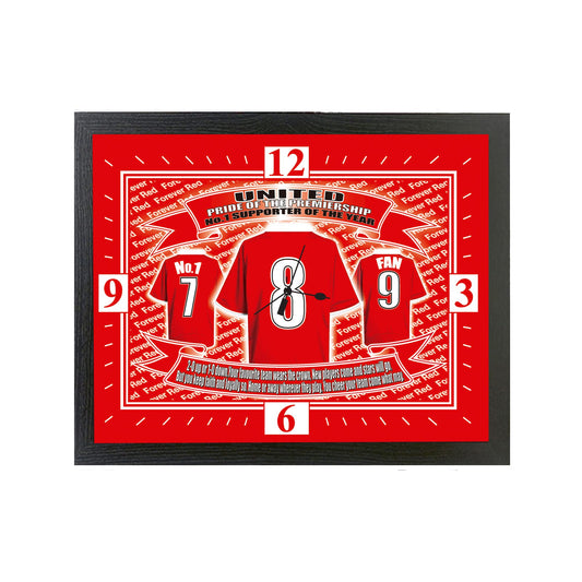 Manchester Reds Football Shirt Gift Clock