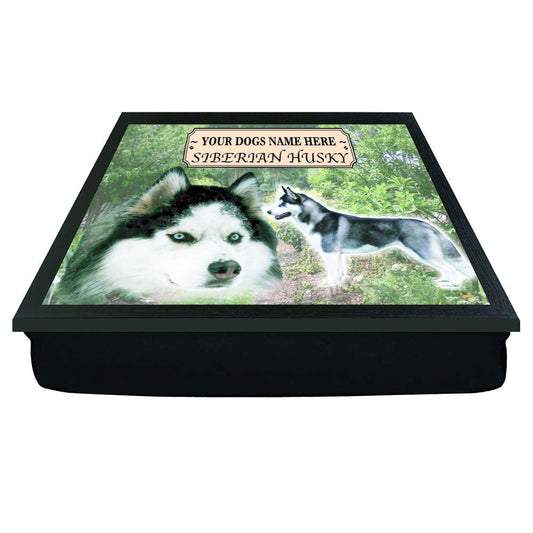 Siberian Husky Personalised Dog Breed Gift Lap Tray