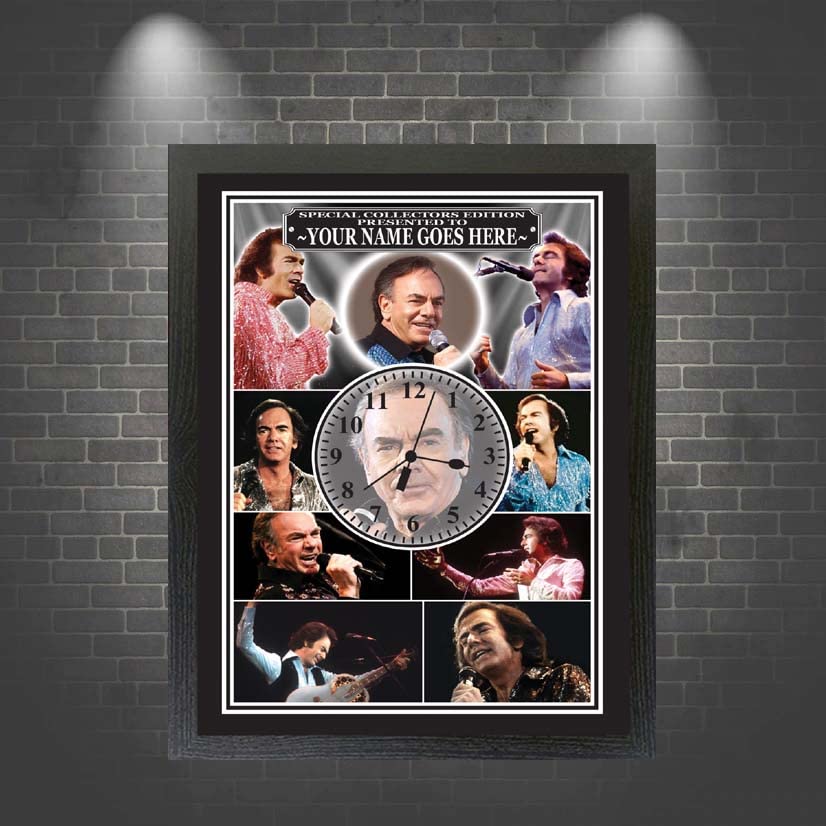 Diamond The-Jazz-Singer Celebrity Icon Personalised Wall Clock Neil