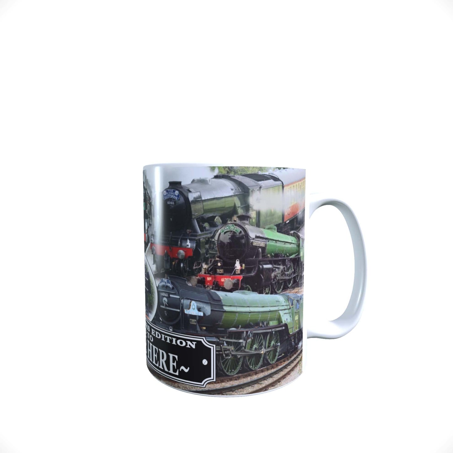 Classic Steam Locomotive Train Personalised Mug Gift, Multicolour