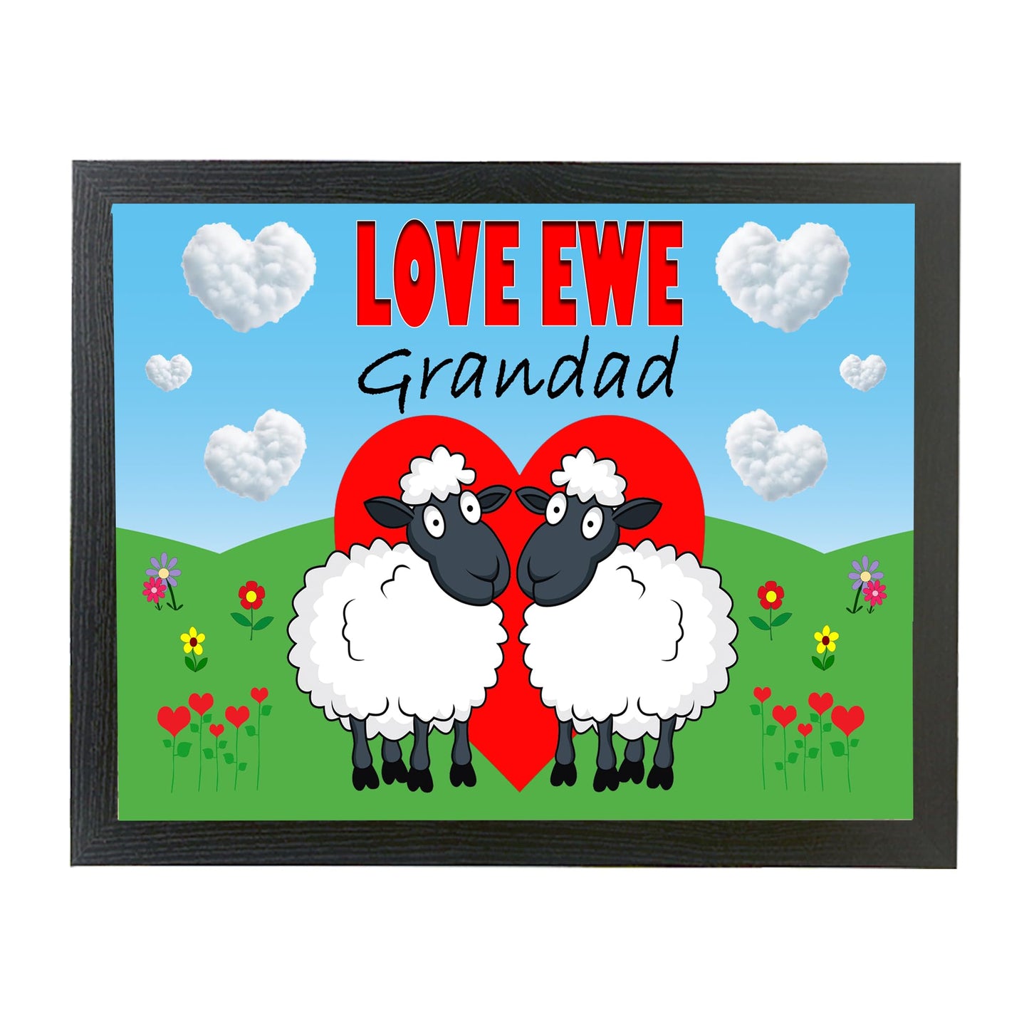 Love Ewe Male Cute Sheep Personalised Cushioned Lap Tray Gift Present