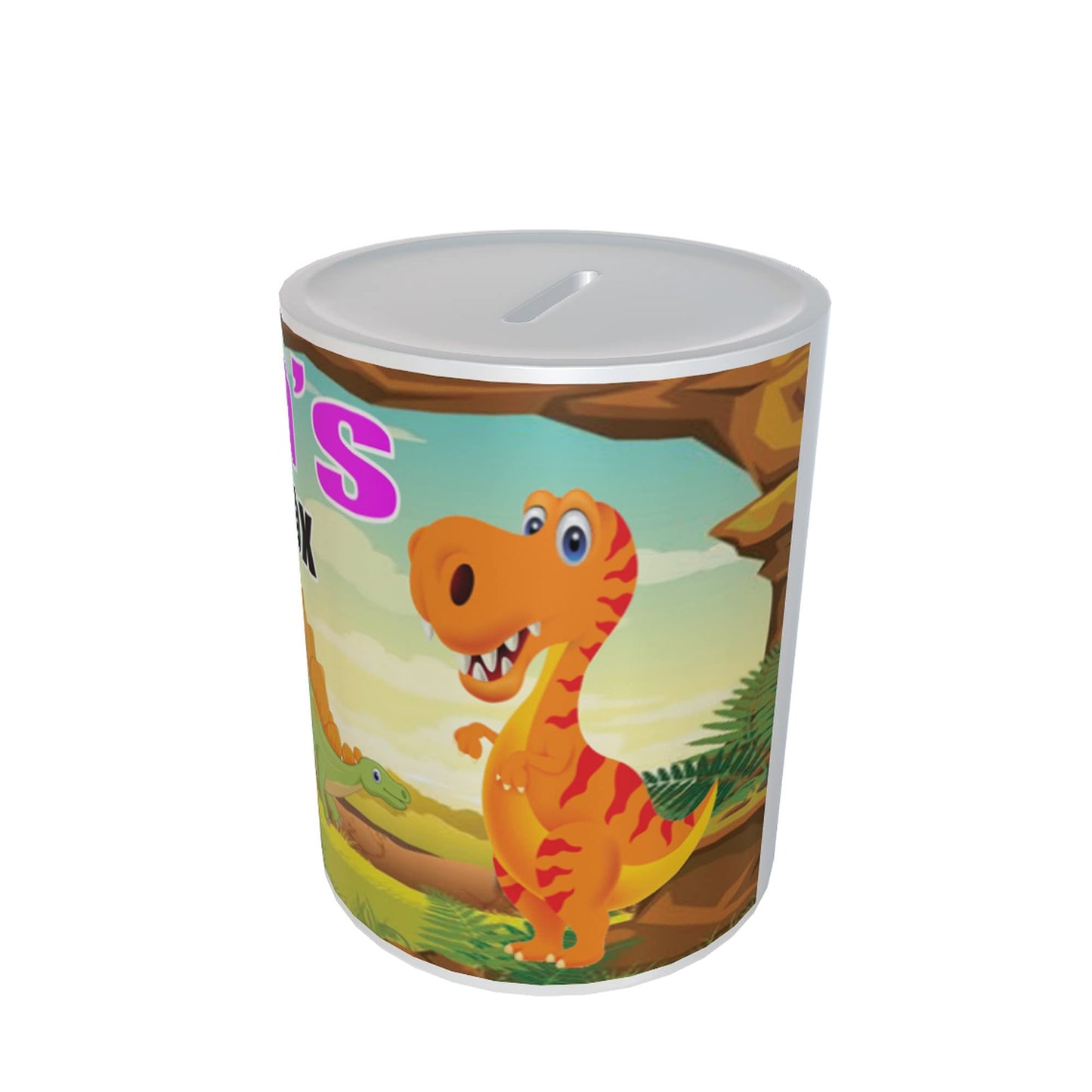Personalised Kids Dinosaur Ceramic Piggy Bank Money Box Gift