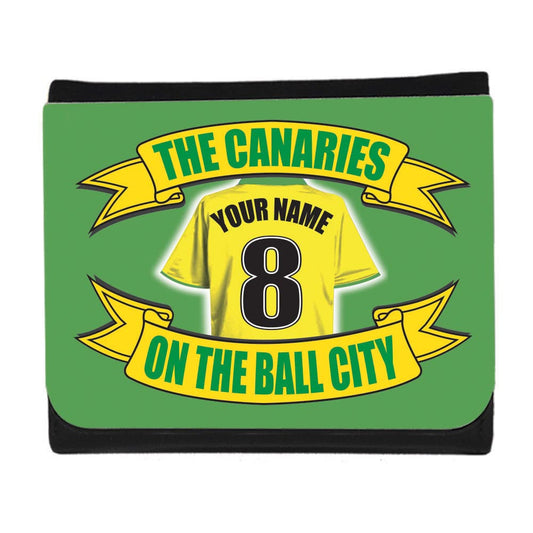 Norwich Personalised Football Shirt Money Wallet Gift