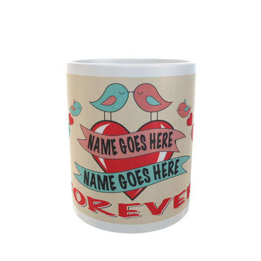 Two Birds Love Heart Forever Valentine's Day Any Occasion Mug Gift